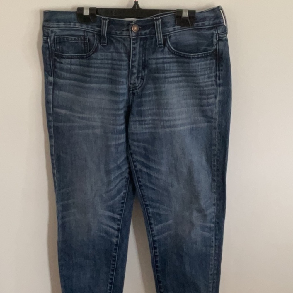 Abercrombie & Fitch Blue Skinny Jeans with Vintage Fading
